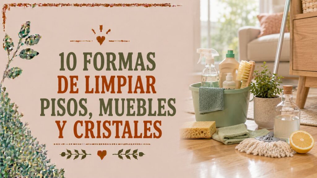10 formas de limpiar pisos, muebles y cristales
