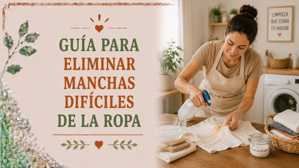 Guía para eliminar manchas difíciles de la ropa